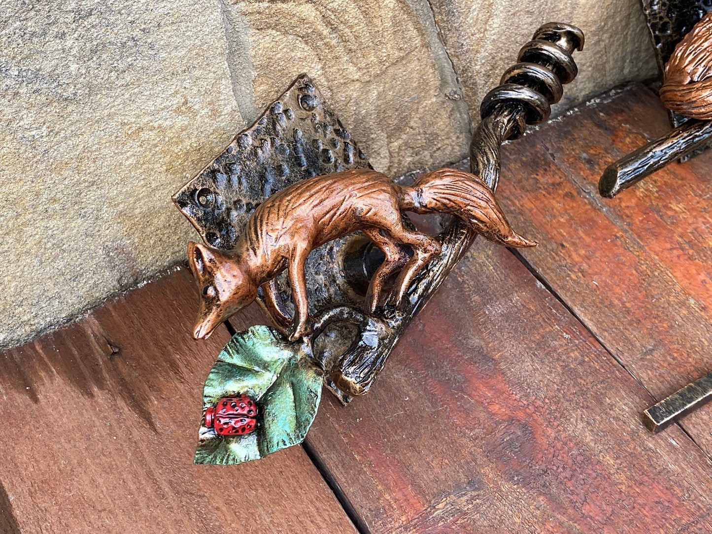 Latch, door latch, fox, nature, birthday, door handle, gate latch, lock, Christmas, barn, forest, animal, yard, turn drop bar latch, garden