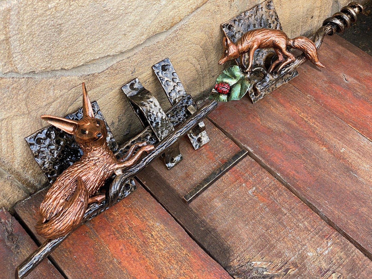 Latch, door latch, fox, nature, birthday, door handle, gate latch, lock, Christmas, barn, forest, animal, yard, turn drop bar latch, garden