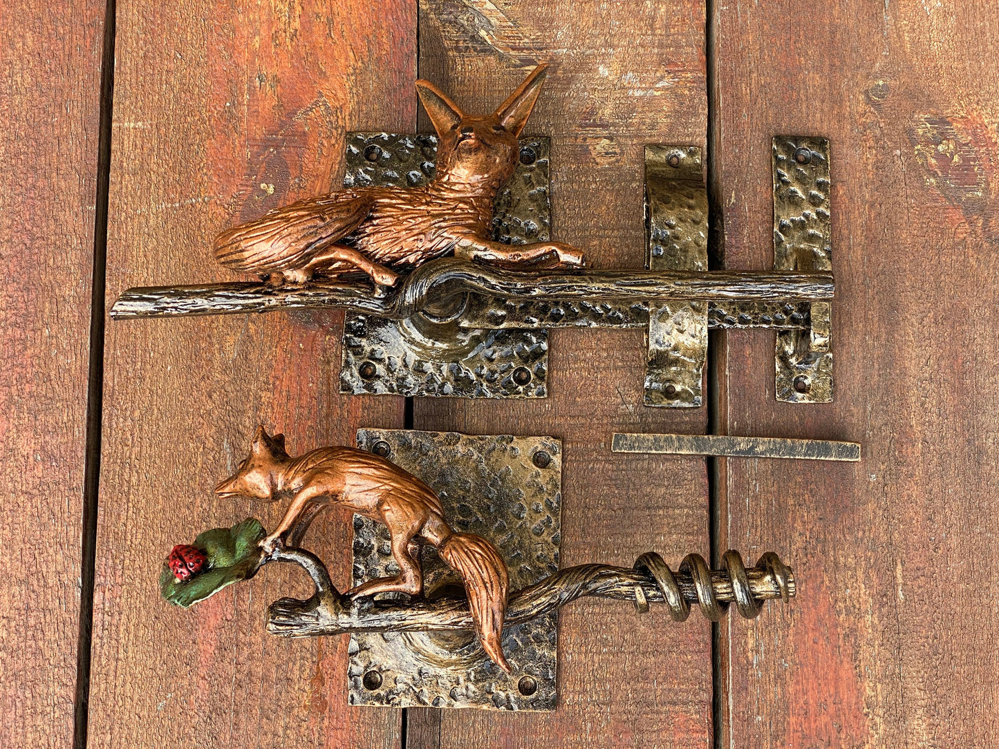 Latch, door latch, fox, nature, birthday, door handle, gate latch, lock, Christmas, barn, forest, animal, yard, turn drop bar latch, garden