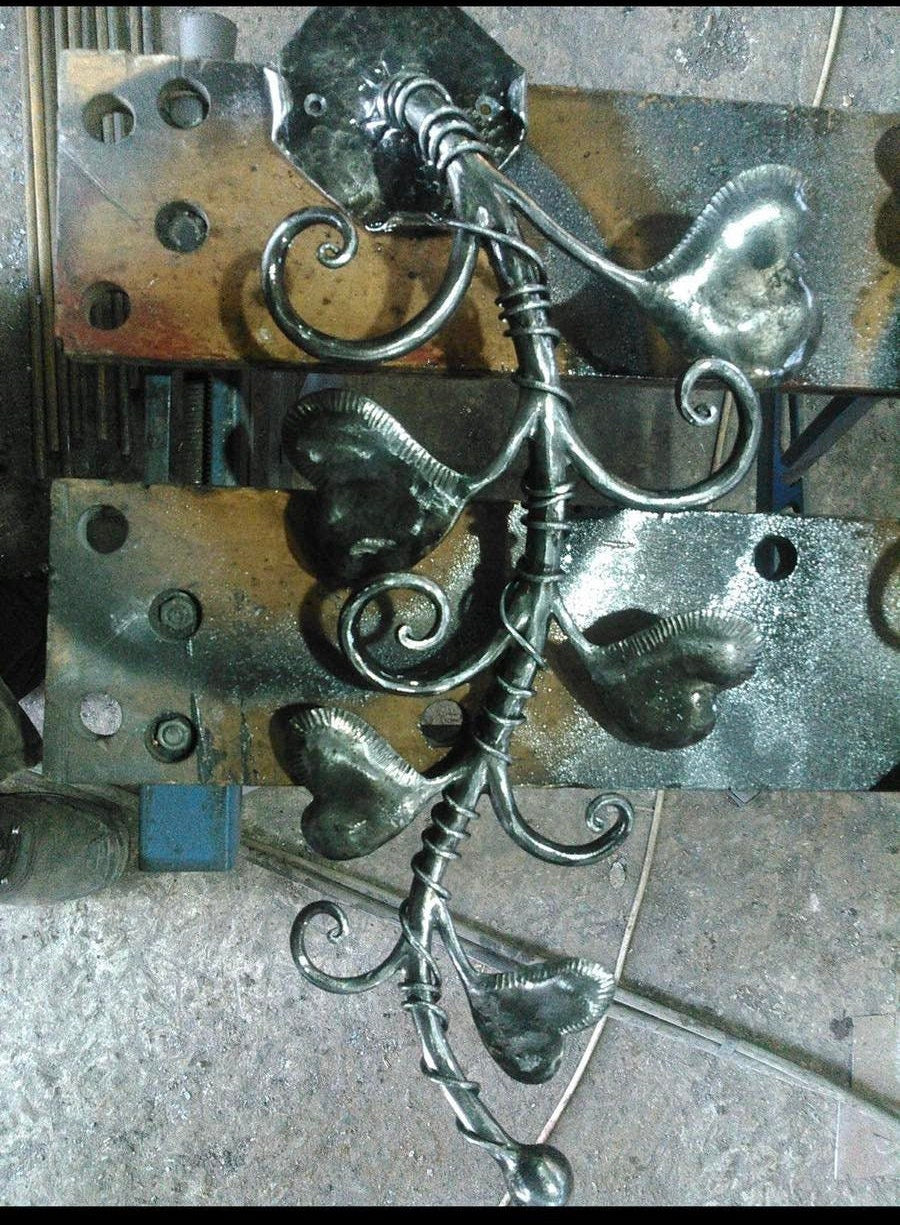 Hook, key holder, 6th anniversary, wedding, Christmas, heart, birthday, anniversary, towel holder, key hook, key, iron gift, newlywed, bride