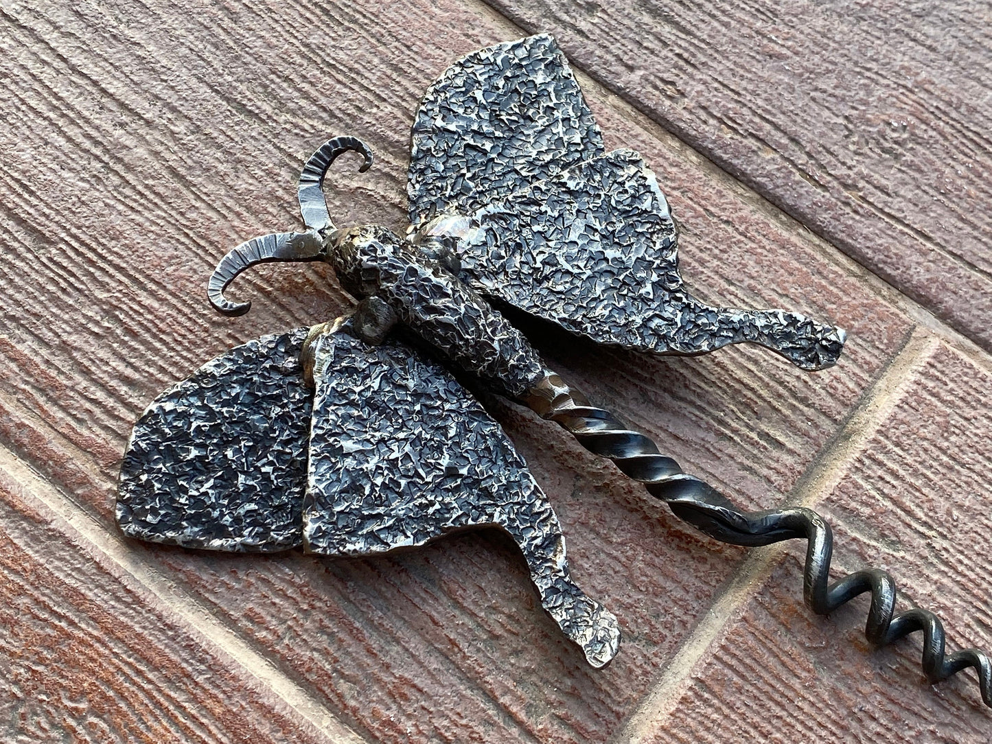 Corkscrew, Luna moth, bottle opener, moth, iron gift, wine lover gift, mens gift, manly gift, wine accessory, mens birthday,anniversary gift