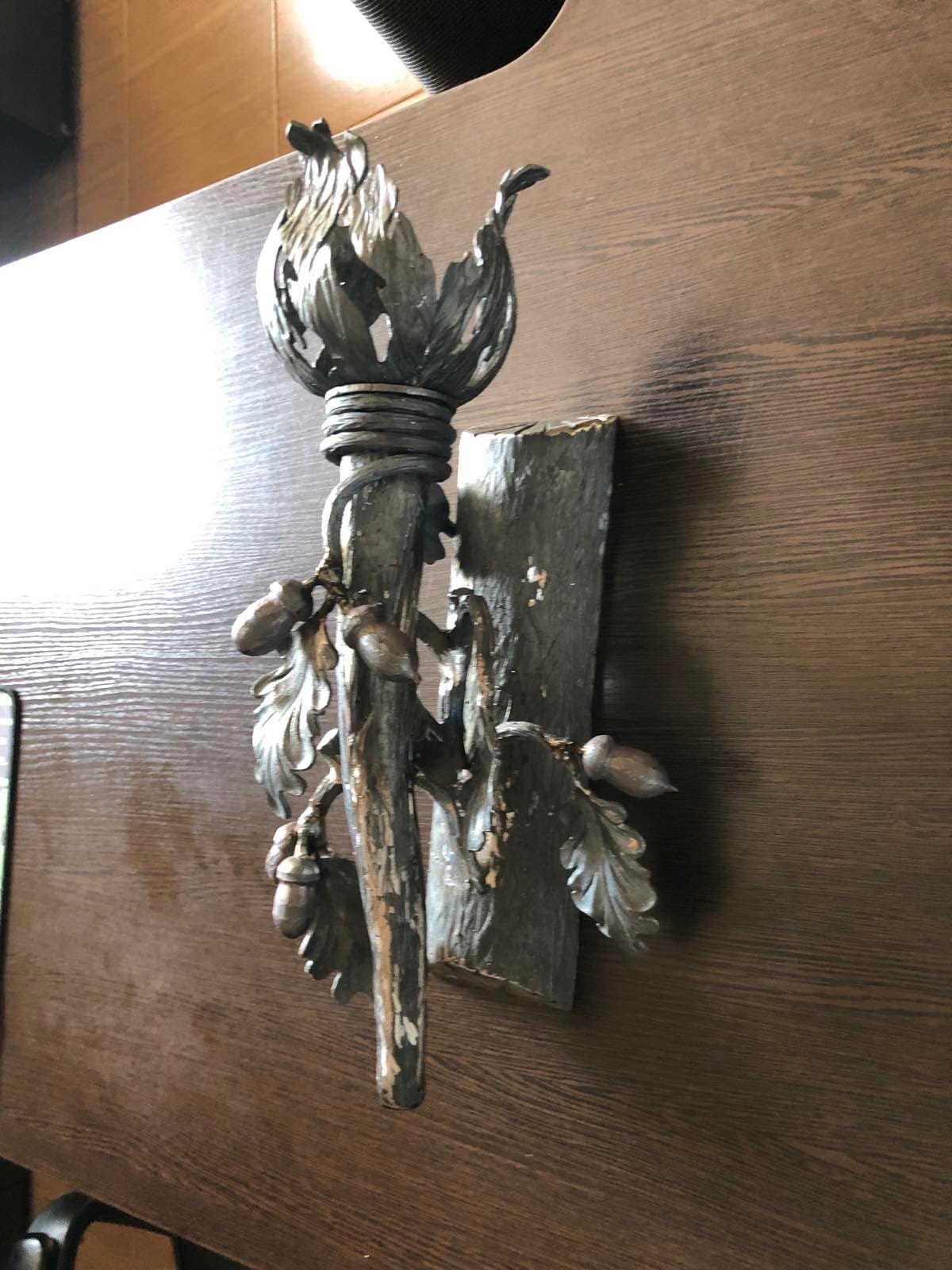 Wall sconce, forest theme, oak, acorn, medieval, castle, midcentury, light fixture, Christmas, birthday, anniversary, DIY, camping, picnic