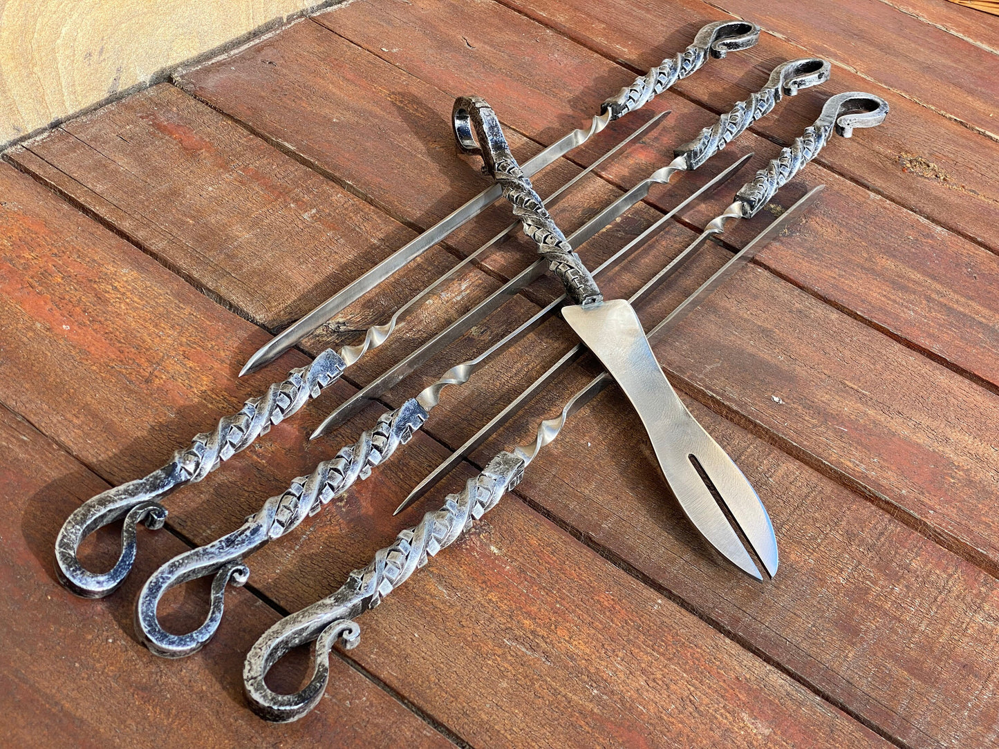 Picnic, camping, party, skewers, kebab, grill, BBQ, Christmas, anniversary, birthday, fire poker, fireplace, fire pit, firewood,gift for men