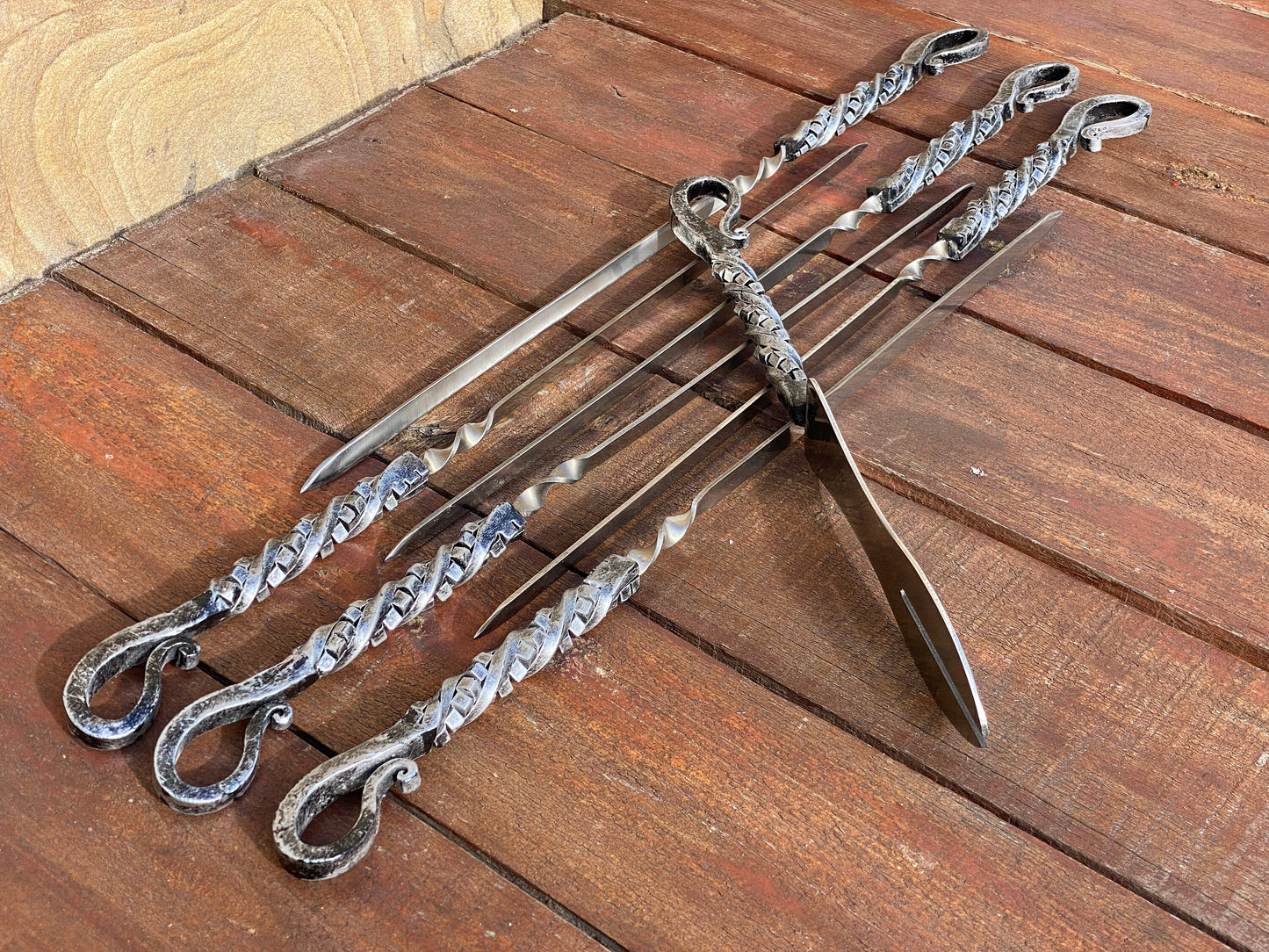 Picnic, camping, party, skewers, kebab, grill, BBQ, Christmas, anniversary, birthday, fire poker, fireplace, fire pit, firewood,gift for men
