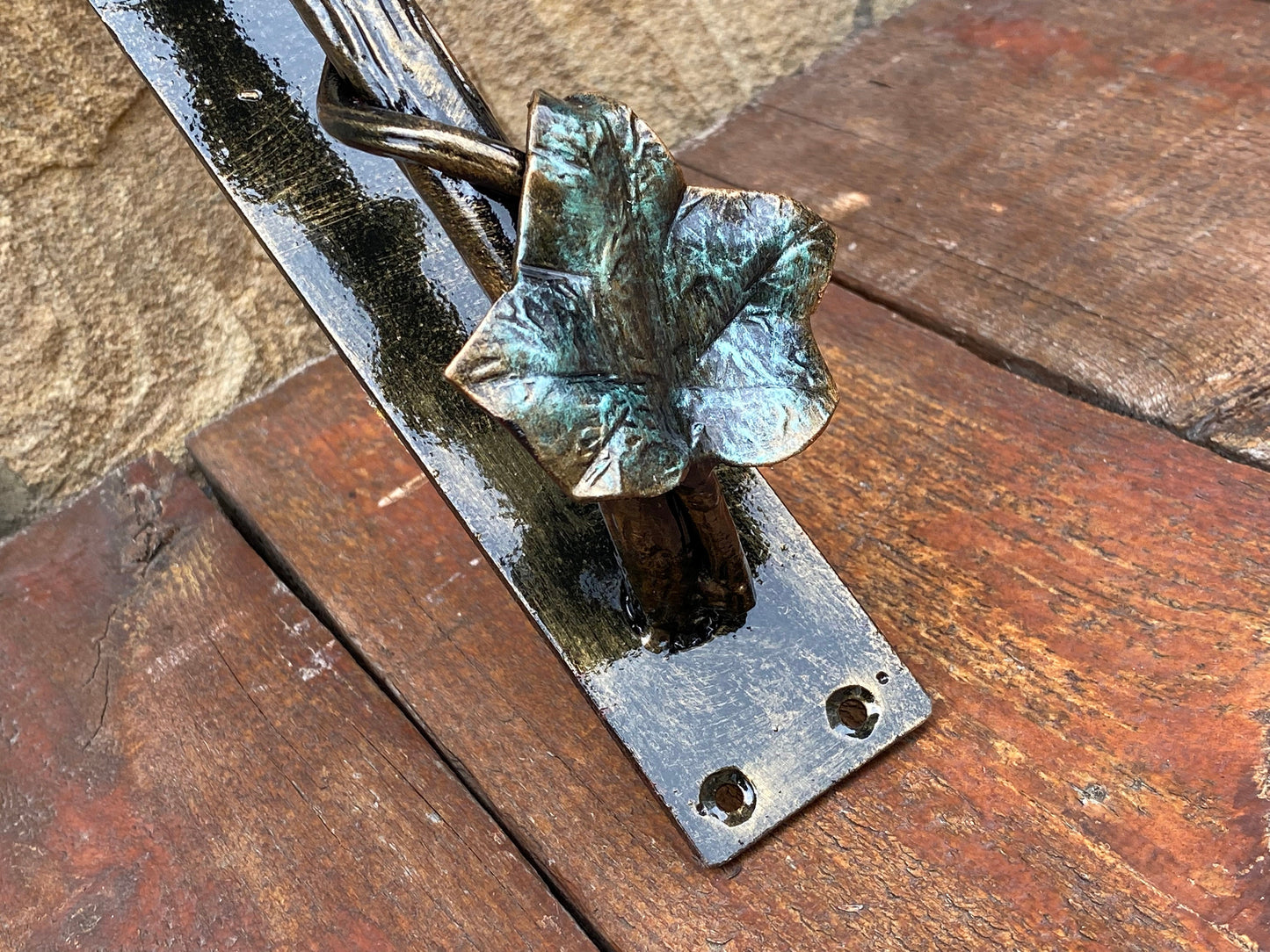 Door handle, bat, door pull, forest decor, ivy, iron gift, blacksmith, wild nature, barn, Christmas, birthday,Mothers Day,animal,anniversary