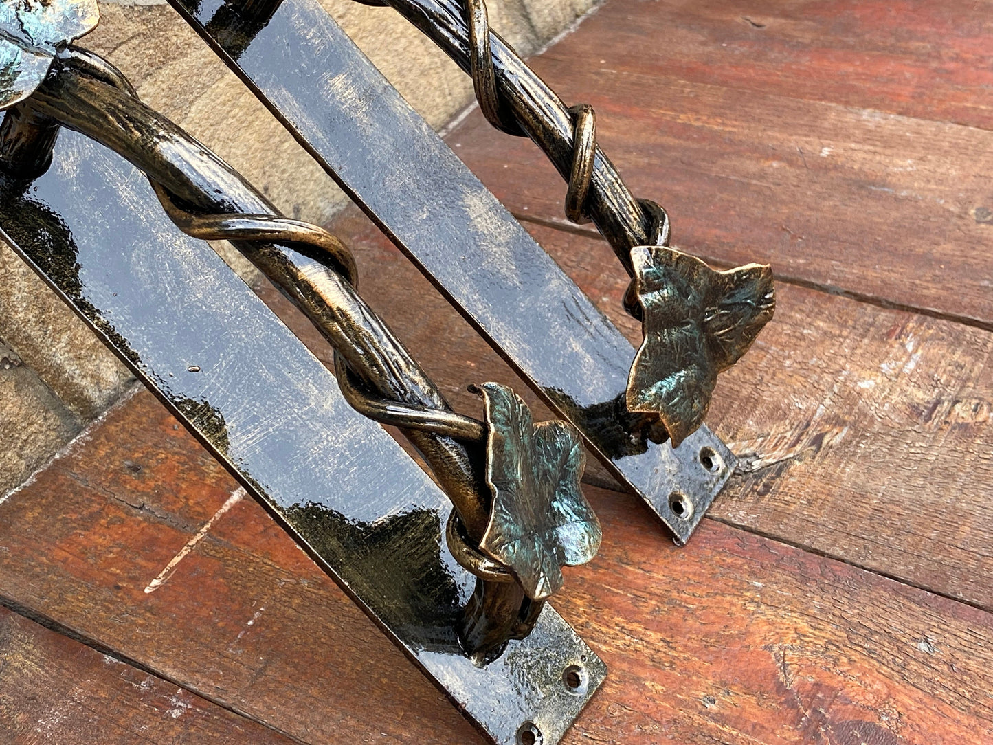 Door handle, bat, door pull, forest decor, ivy, iron gift, blacksmith, wild nature, barn, Christmas, birthday,Mothers Day,animal,anniversary