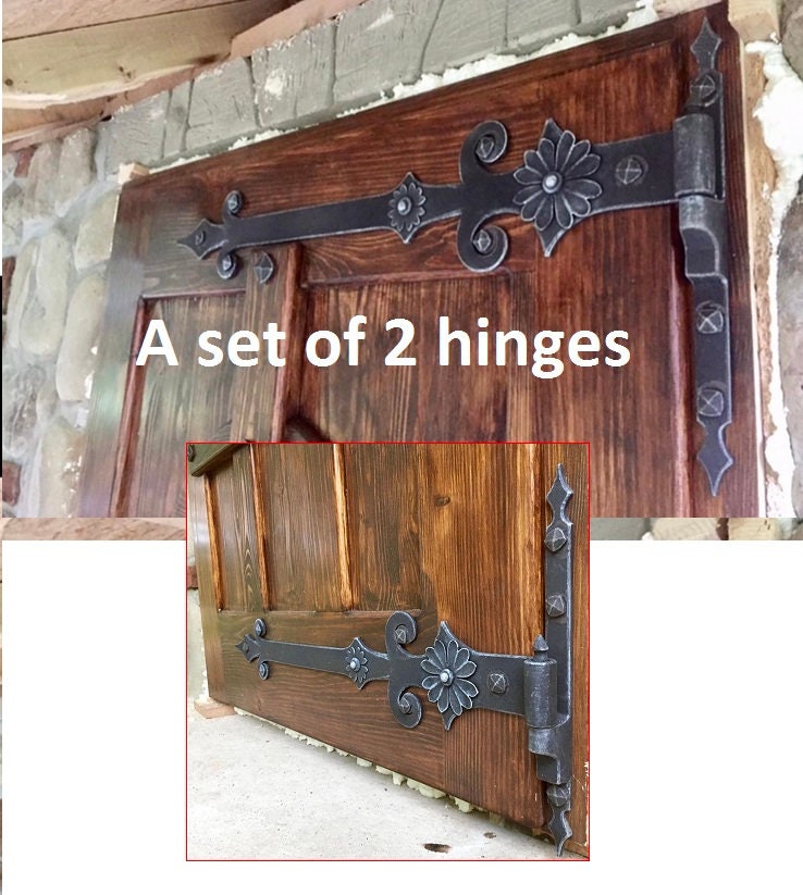 Gate hinges, medieval, door hinge, Middle Ages, shutter hinge, hinge, Christmas, pair of hinges, clavos, door handle, rivet, strap hinges