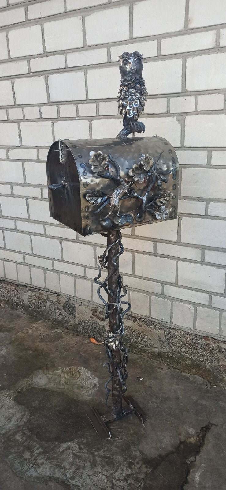 Mailbox, post box, mail box, wedding, wild nature, forest decor, house number sign, Christmas, anniversary, birthday, acorn, oak, mouse, owl