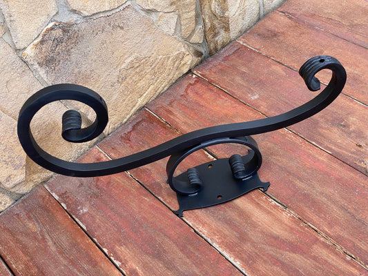 Bracket, medieval, garden, hand forged bracket, wall sconce, candle holder, plant hook, hook, wall hook, plant wall hook, sign holder,plaque