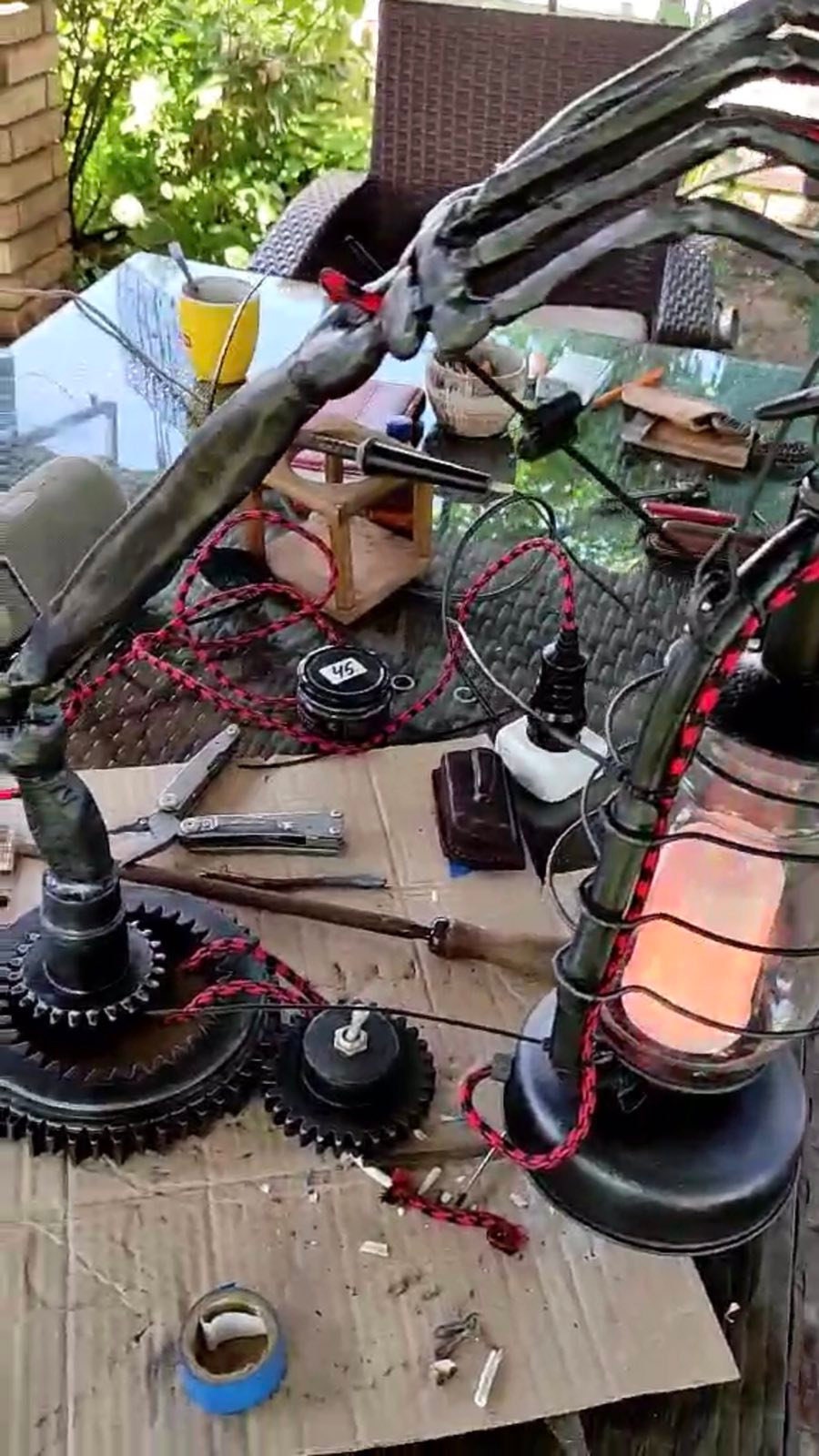 Industrial lamp, steampunk lamp, loft lamp, loft decor, steampunk lantern, wall sconce, wall decor, steampunk gift, steampunk, steam punk