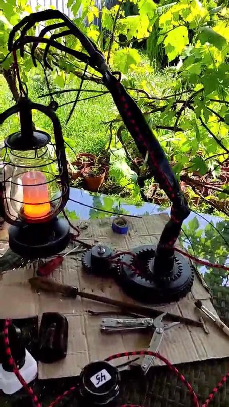 Industrial lamp, steampunk lamp, loft lamp, loft decor, steampunk lantern, wall sconce, wall decor, steampunk gift, steampunk, steam punk