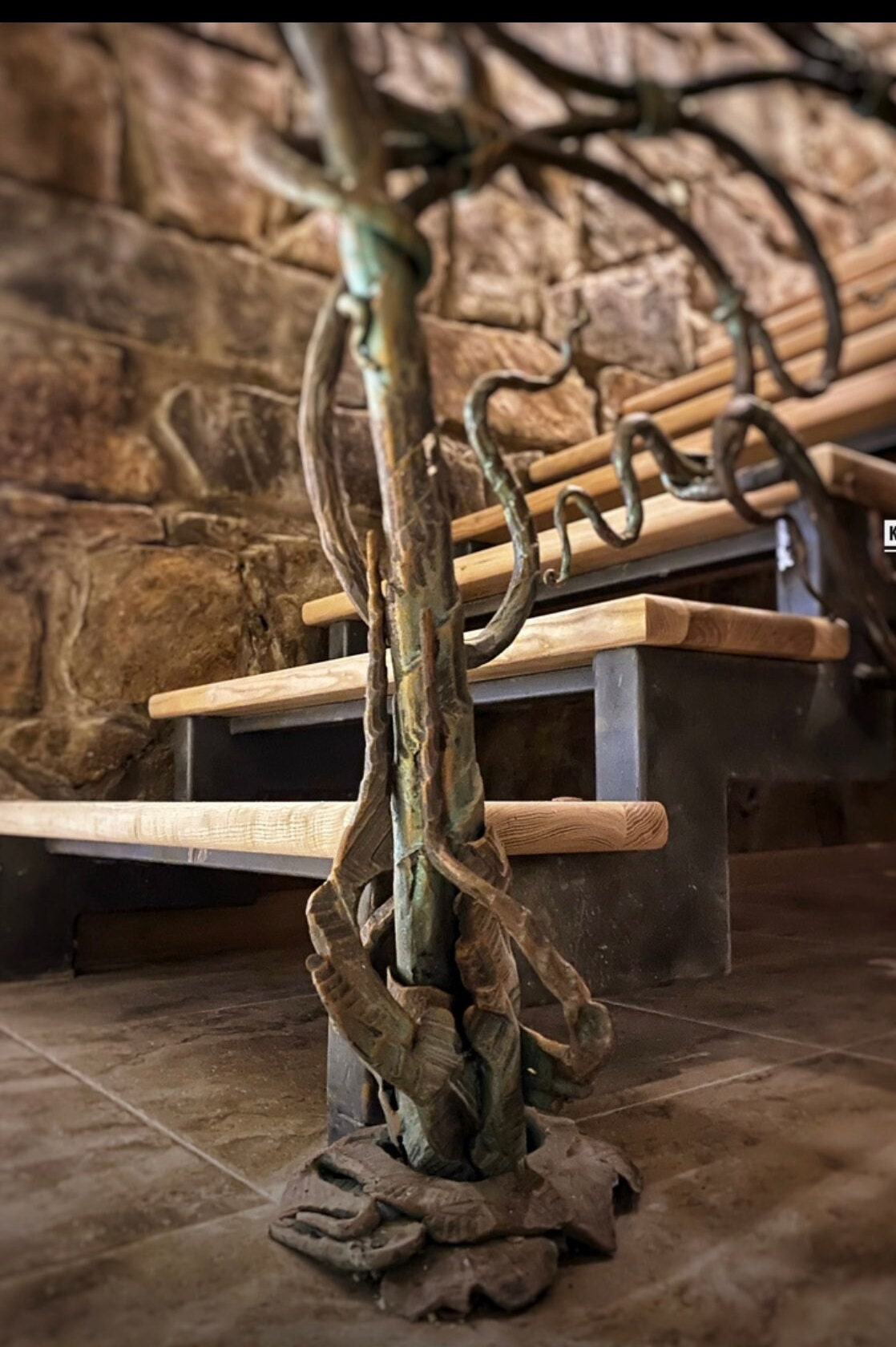 Stair railing, balcony decor, privacy screen, railing, handrail, wedding, 6th anniversary, terrace, Christmas, retirement, renovation, steps