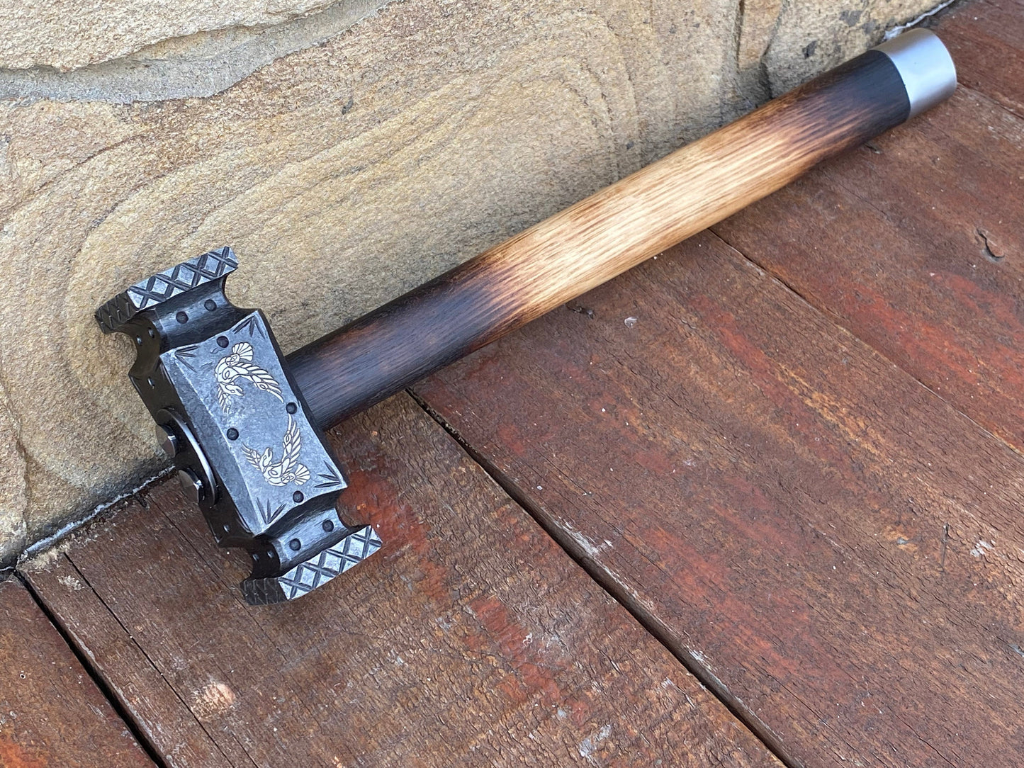 Hammer, raven, crow, Celtic gift, graduation gift, groomsmen gift, 6th anniversary, 11th anniversary, bridesmaid, newlyweds, engagement gift