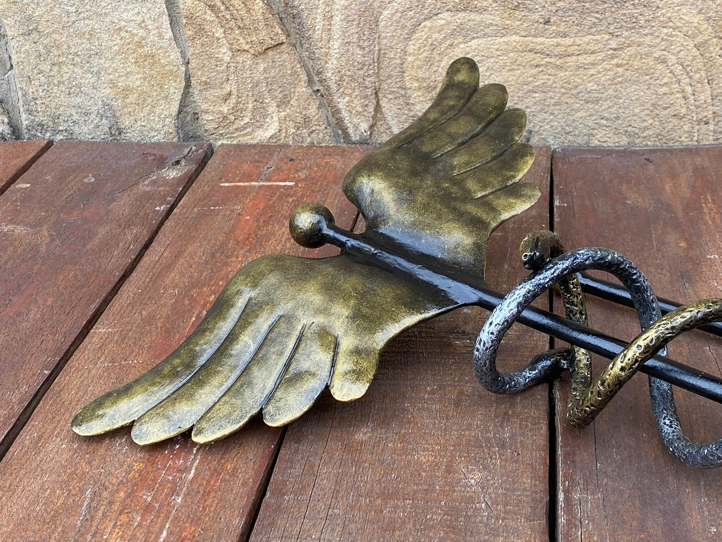 Cadeuces, stave, walking cane, snake, doctor, medical, medieval, travelers gift, Christmas, 11th anniversary, cosplay, anniversary, stick