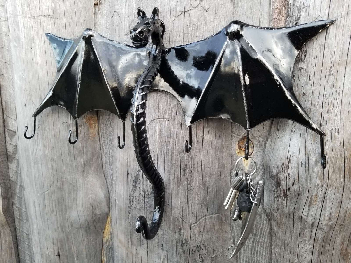 Key holder, dragon, hook, medieval, key hanger, towel ring, Christmas, birthday, anniversary, iron gift, Fathers Day, Mothers Day, viking