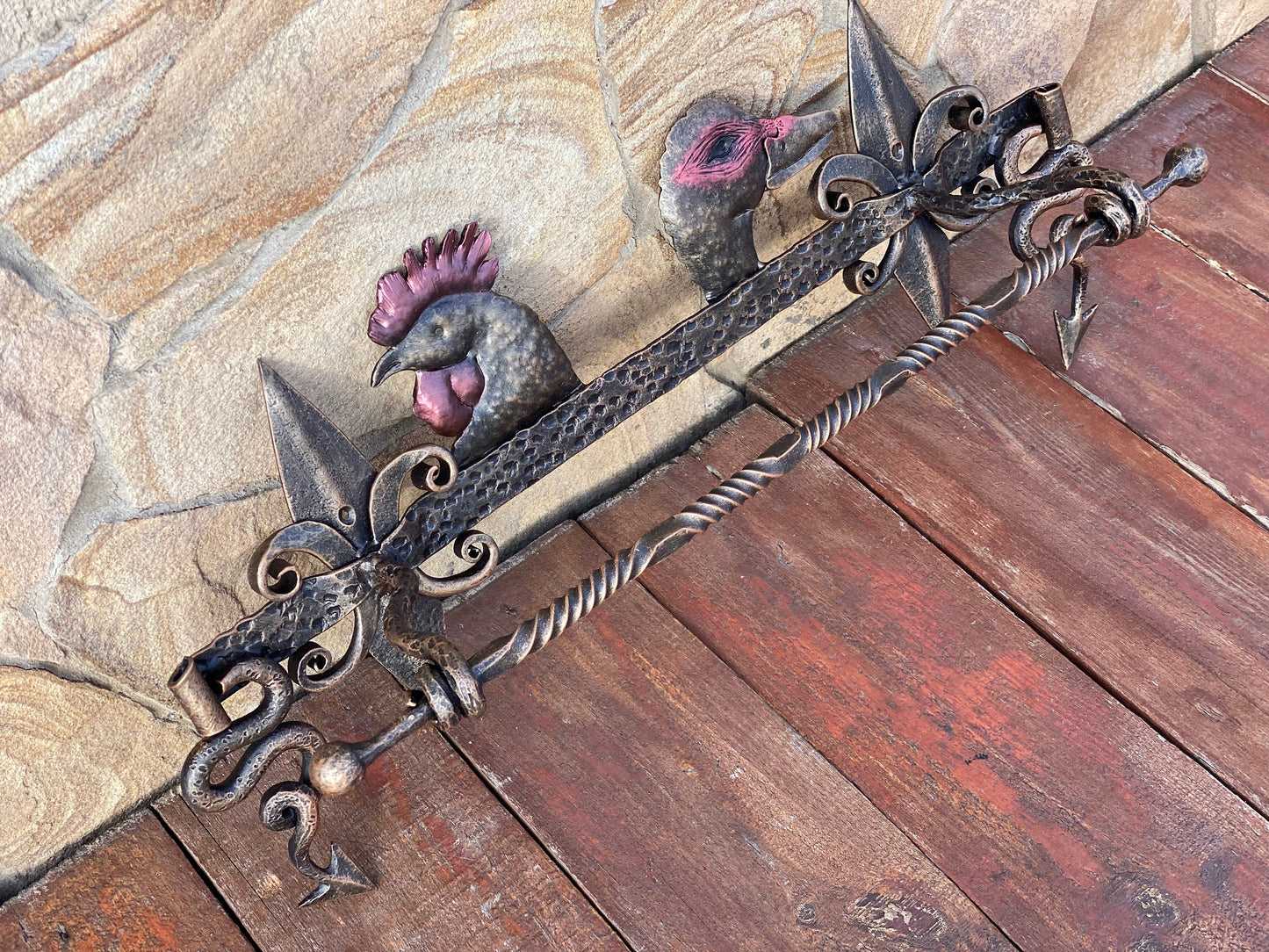 Towel rack, rooster, duck, farm, ranch, hook, hanger, towel ring, rack, shelf, birthday, Christmas, anniversary, farmhouse, rustic decor