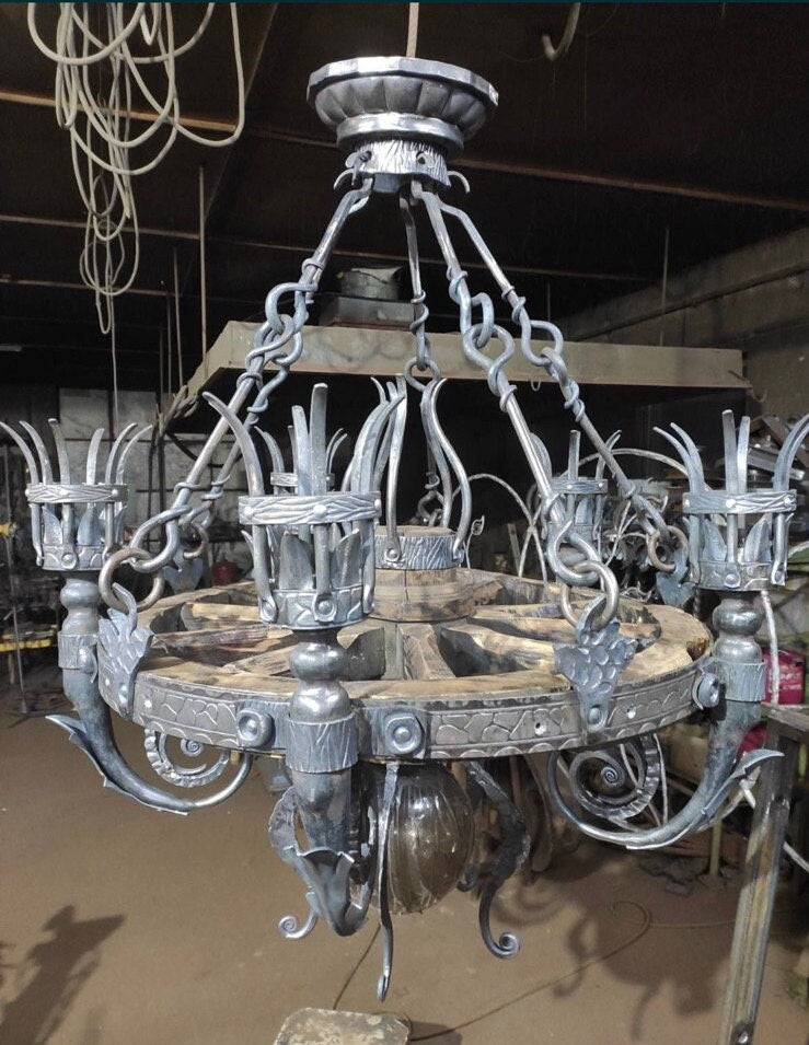 Chandelier, ceiling lamp, medieval, sconce, castle, viking, Middle Ages, Christmas, renovation, anniversary, birthday, man cave, knight