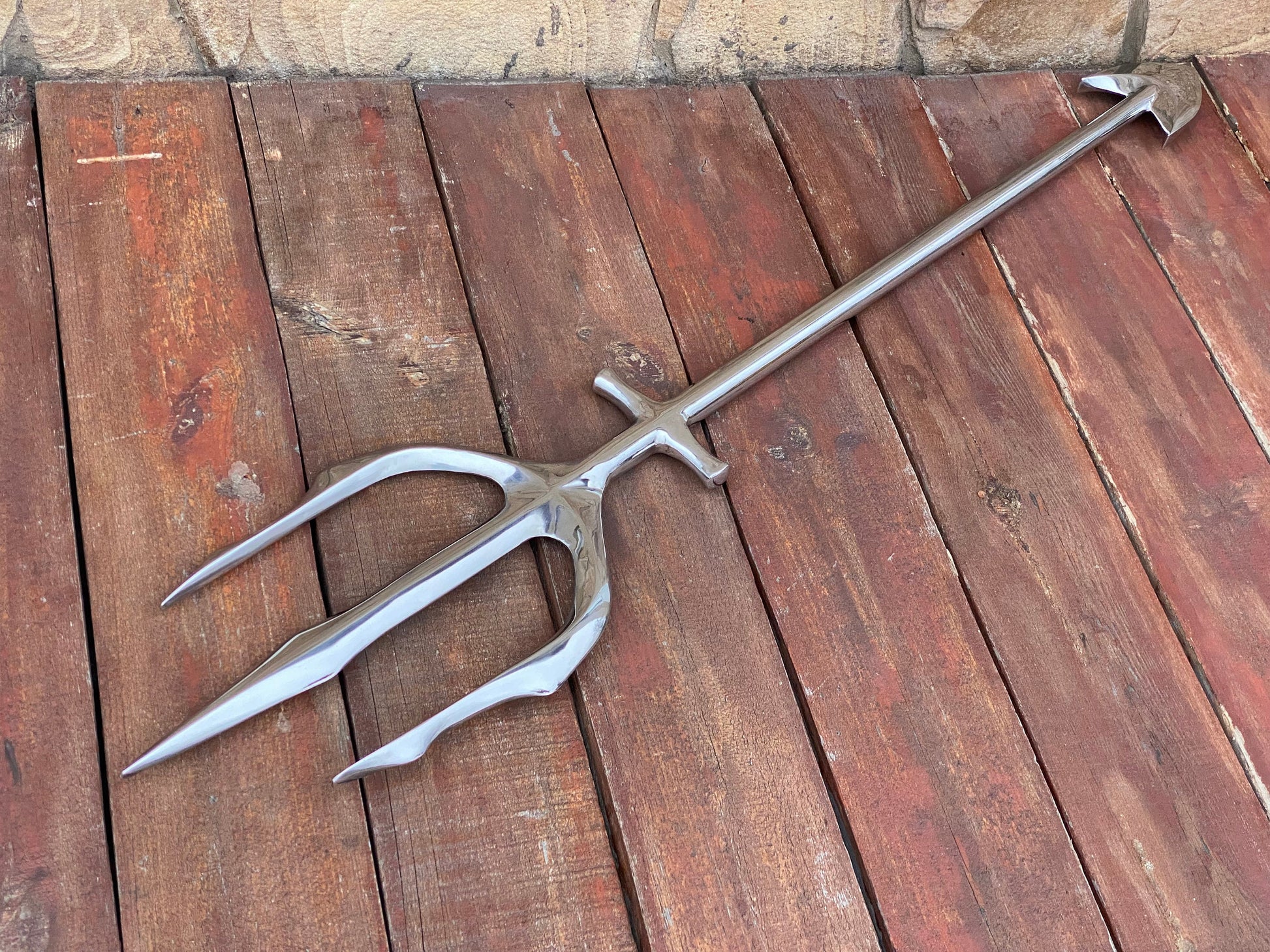 Stainless steel trident, trident, anniversary, Christmas, mens gift, cosplay, birthday, ocean decor, mermaid, Poseidon,Neptune,coastal decor