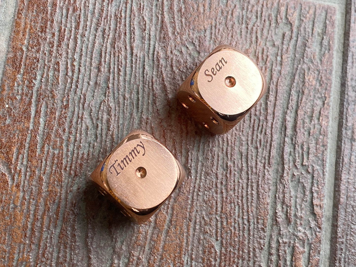 Personalized copper dices, copper anniversary, copper gift, 7 year gifts, 7th anniversary, dice set, tabletop game, board game, gamer gift
