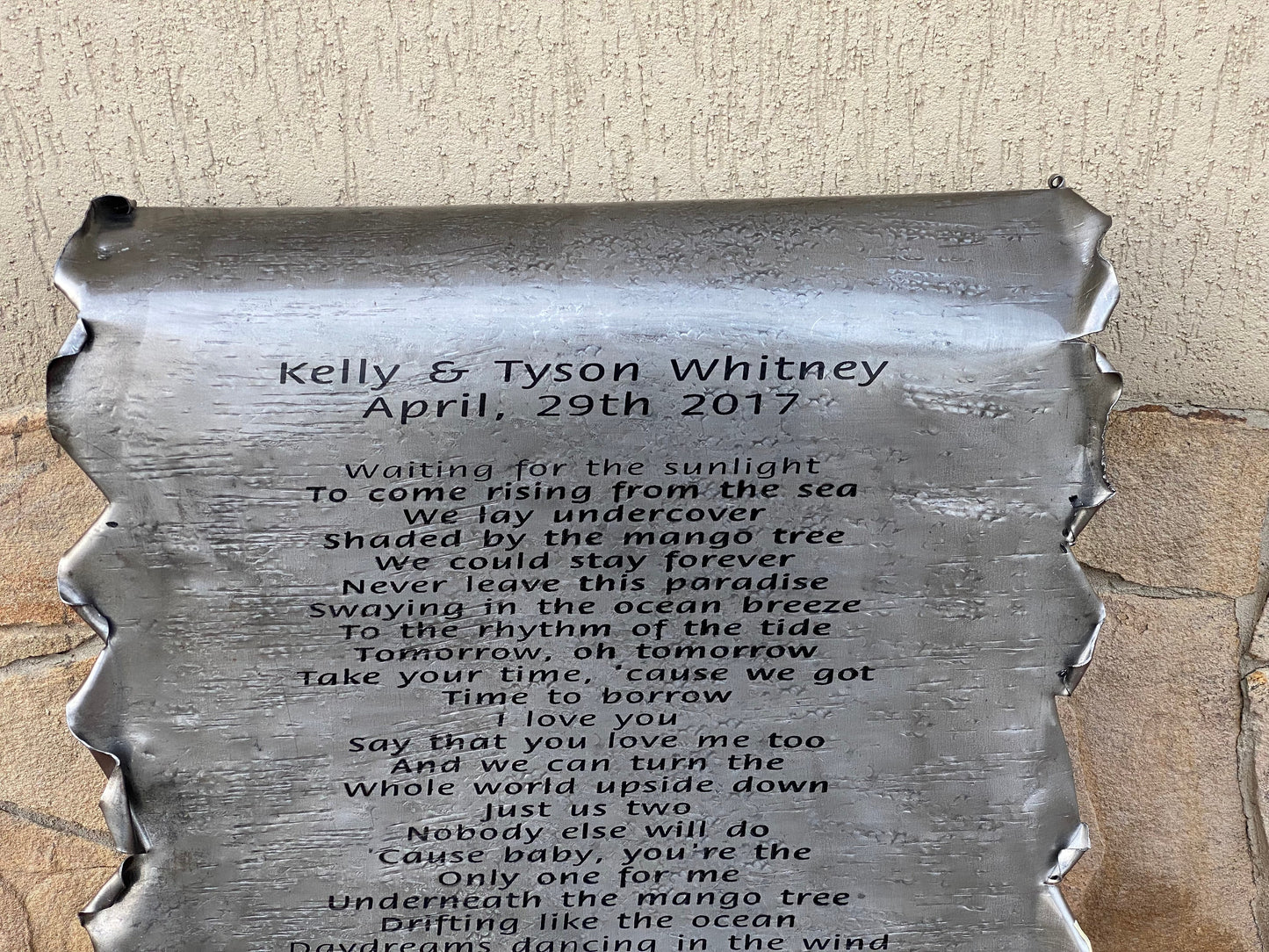 Iron scroll, steel scroll, 6th anniversary, 11th anniversary, steel anniversary, iron anniversary, wedding anniversary, iron gift,steel gift