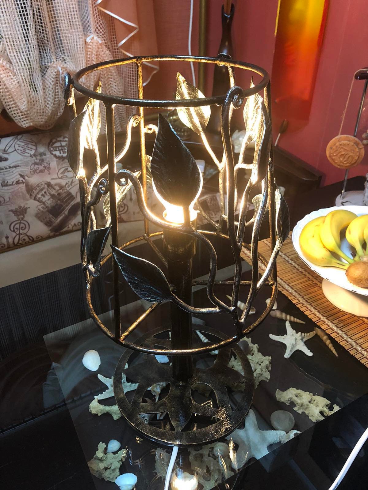 Table lamp, bedside lamp, lighting, custom lamp, night lamp, rustic, leaves, vines, forest, birthday, wedding, anniversary, bridesmai, bride