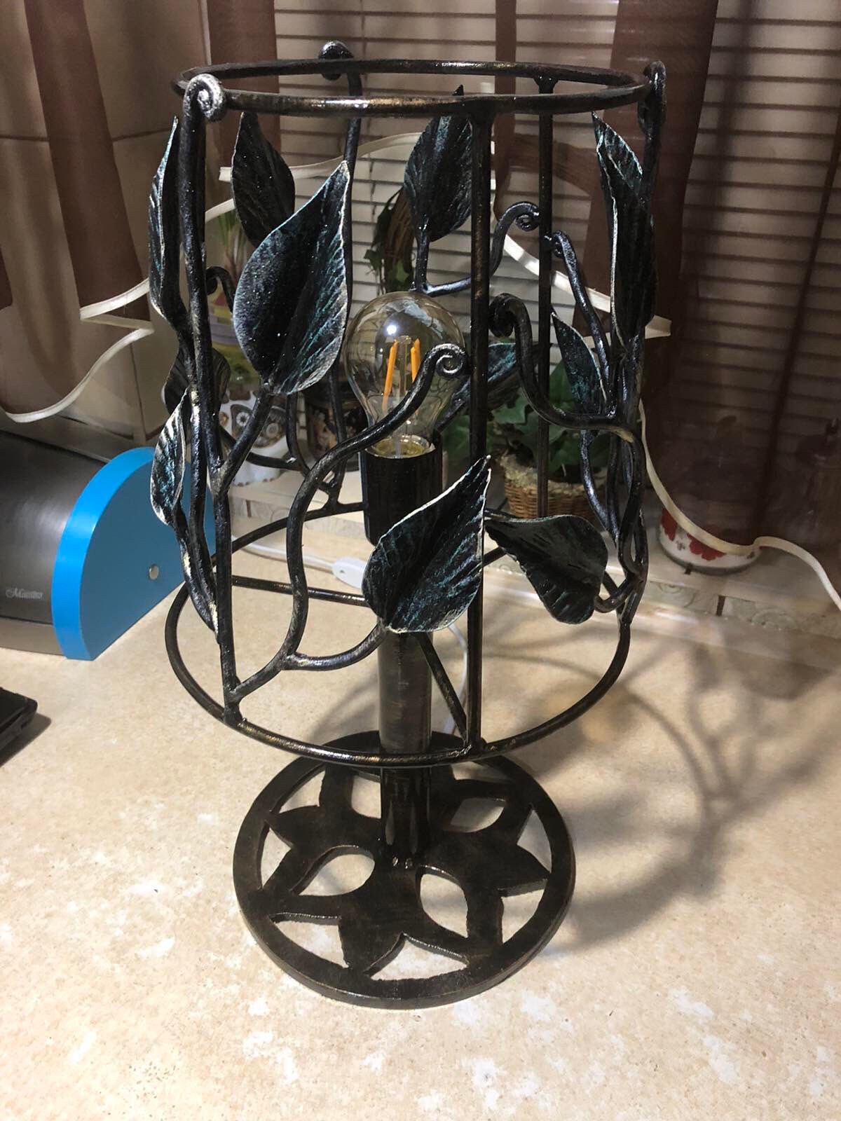 Table lamp, bedside lamp, lighting, custom lamp, night lamp, rustic, leaves, vines, forest, birthday, wedding, anniversary, bridesmai, bride