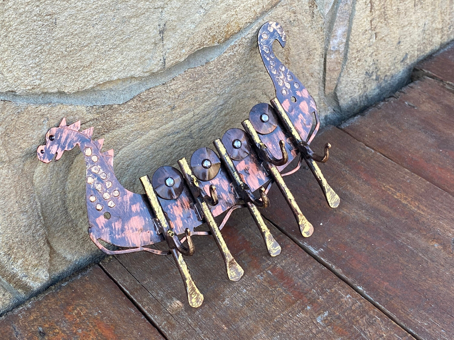 Wall hanger, viking ship, wall hook, wall rack, key holder, viking, drakkar, medieval, hook, birthday, kids gift, children, gift for boy,key