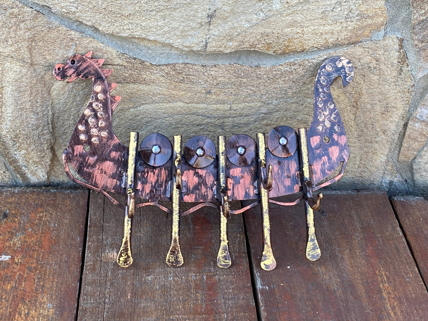 Wall hanger, viking ship, wall hook, wall rack, key holder, viking, drakkar, medieval, hook, birthday, kids gift, children, gift for boy,key