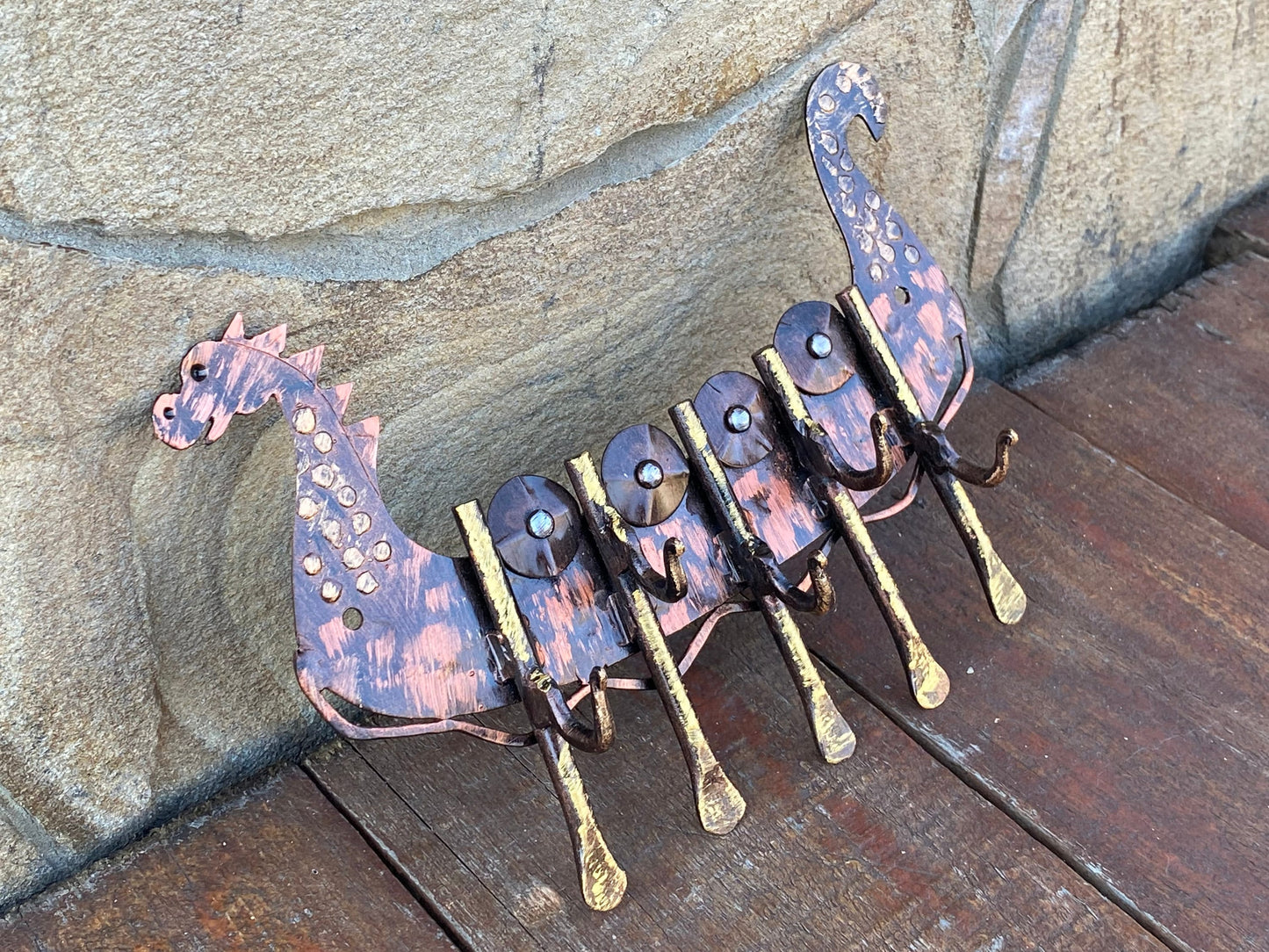 Wall hanger, viking ship, wall hook, wall rack, key holder, viking, drakkar, medieval, hook, birthday, kids gift, children, gift for boy,key