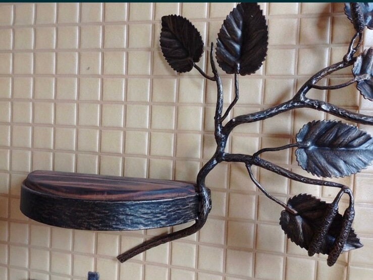 Flower pot, candle holder, shelf, rack, display stand, Christmas, birthday, anniversary, medieval, garden, midcentury, blacksmith, mother