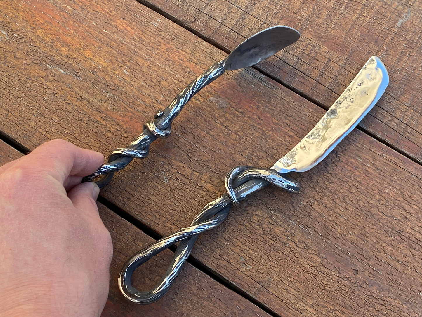 Spoon, knife, viking cutlery, stainless steel, medieval, rustic, farmhouse, skewer, medieval, Middle Ages, viking, Christmas, anniversary