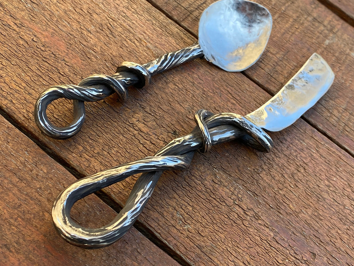 Spoon, knife, viking cutlery, stainless steel, medieval, rustic, farmhouse, skewer, medieval, Middle Ages, viking, Christmas, anniversary