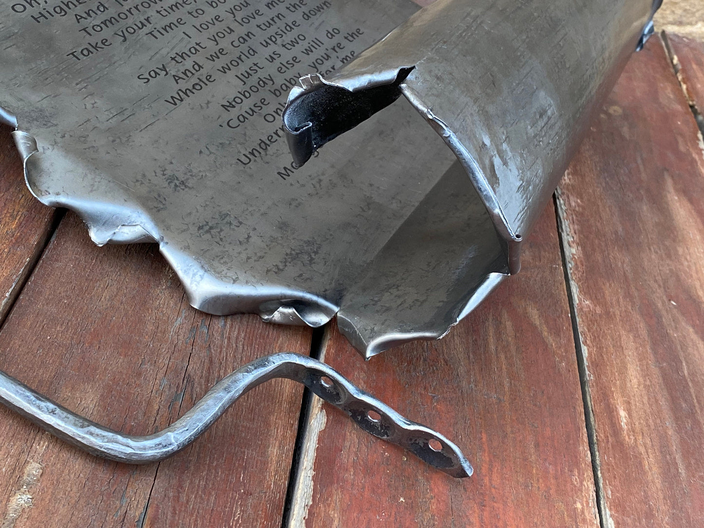 Iron scroll, steel scroll, 6th anniversary, 11th anniversary, steel anniversary, iron anniversary, wedding anniversary, iron gift,steel gift