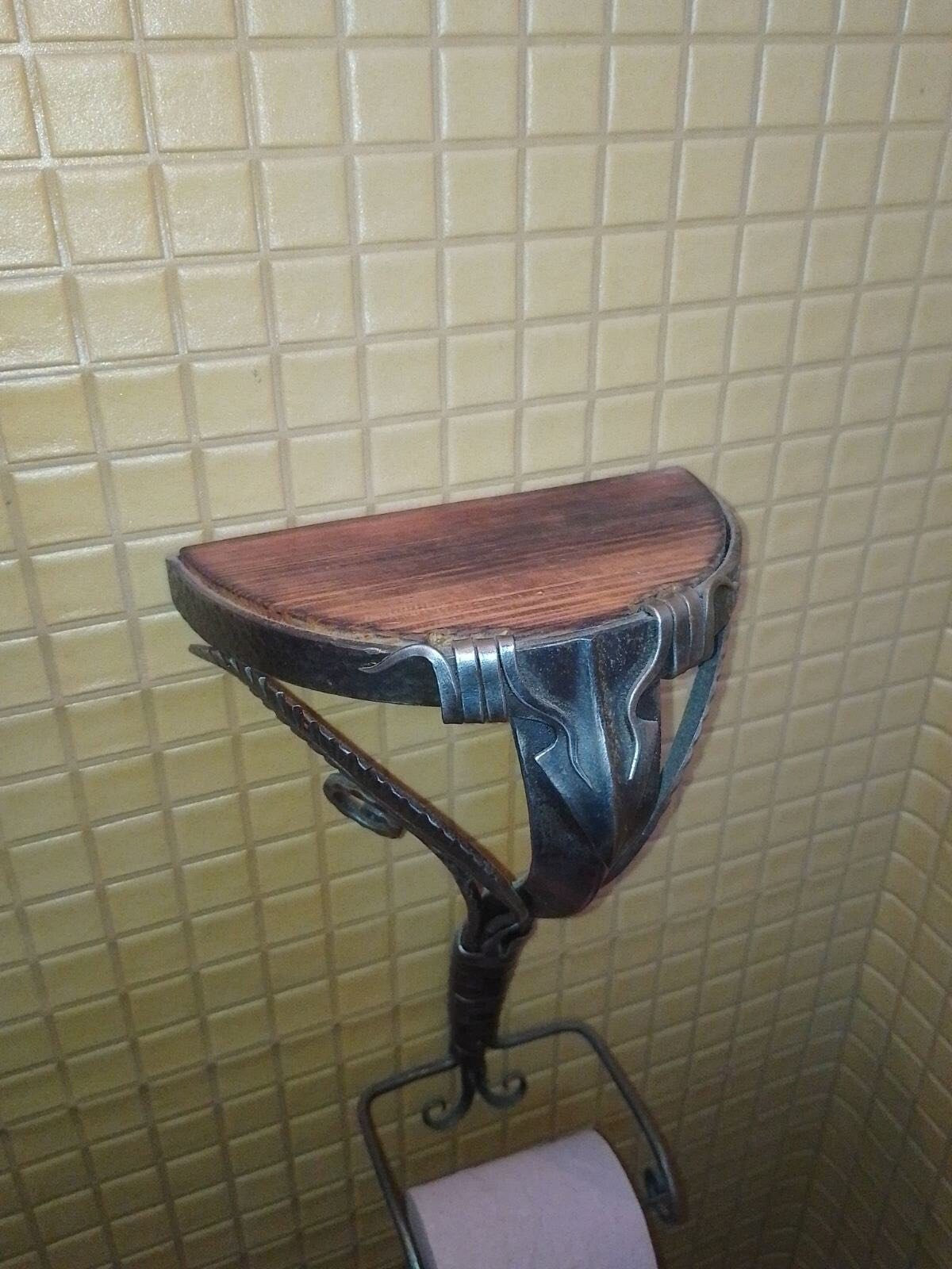 TP holder, toilet paper holder, toilet paper, medieval, bathroom, rack, hook, birthday, Christmas, anniversary, blacksmith, shelf, table