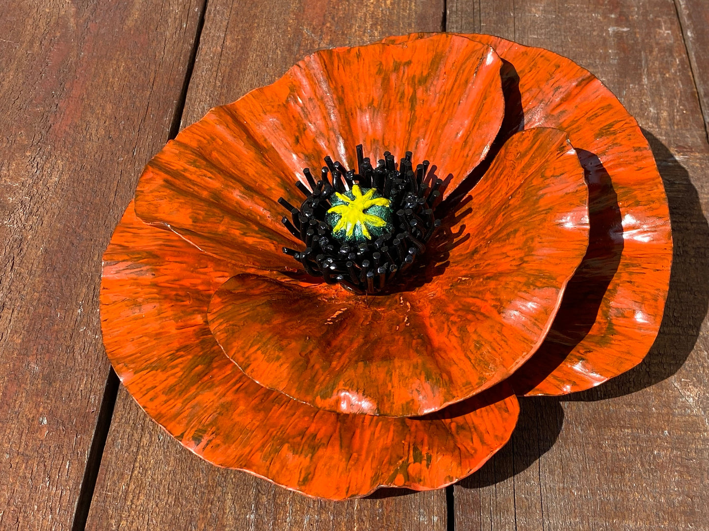 Poppy, artificial flower, bridesmaid, wreath, Christmas, birthday, wedding, anniversary, 6th anniversary, iron anniversary, iron gift, peony