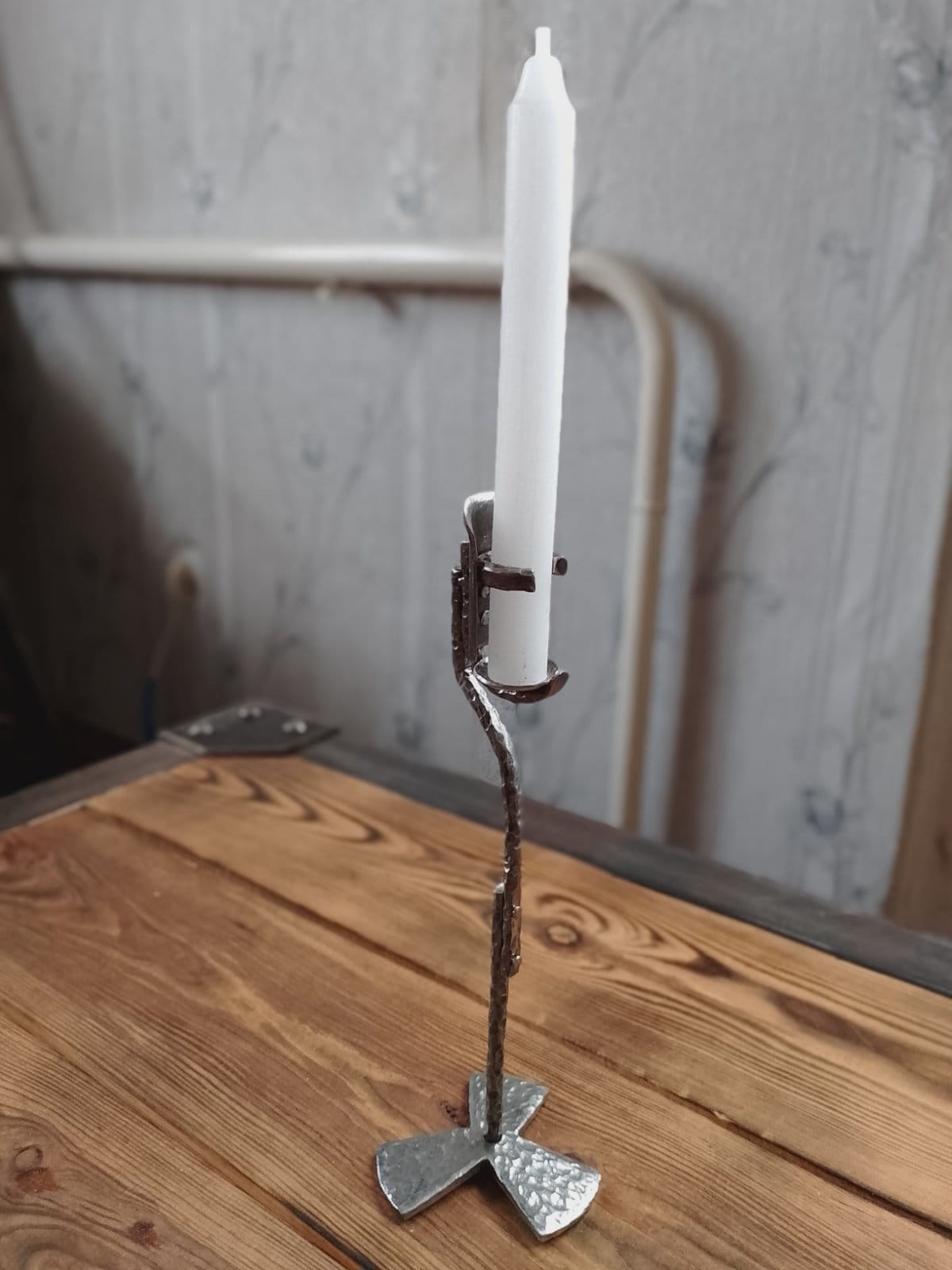 Candle holder, 6th anniversary, iron gift, steel gift, iron anniversary, wedding anniversary, lighting, wall sconce, medieval, castle,viking