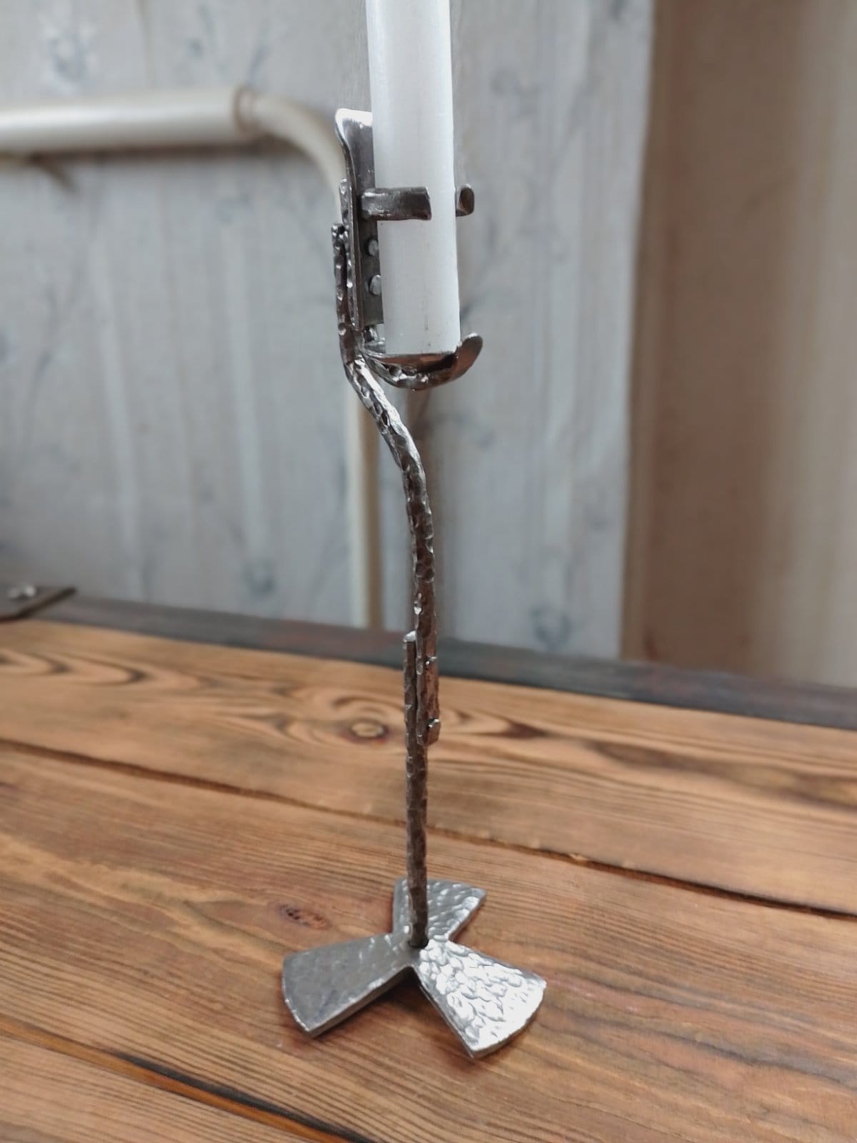 Candle holder, 6th anniversary, iron gift, steel gift, iron anniversary, wedding anniversary, lighting, wall sconce, medieval, castle,viking