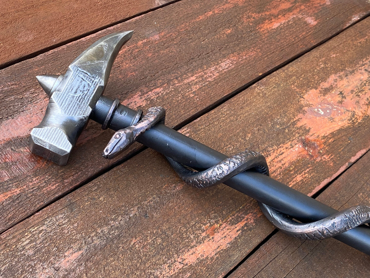 Hammer, snake, 6th anniversary, Fathers Day, iron gift, mens gift, birthday gift, anniversary gift, Christmas gift, military gift, army gift