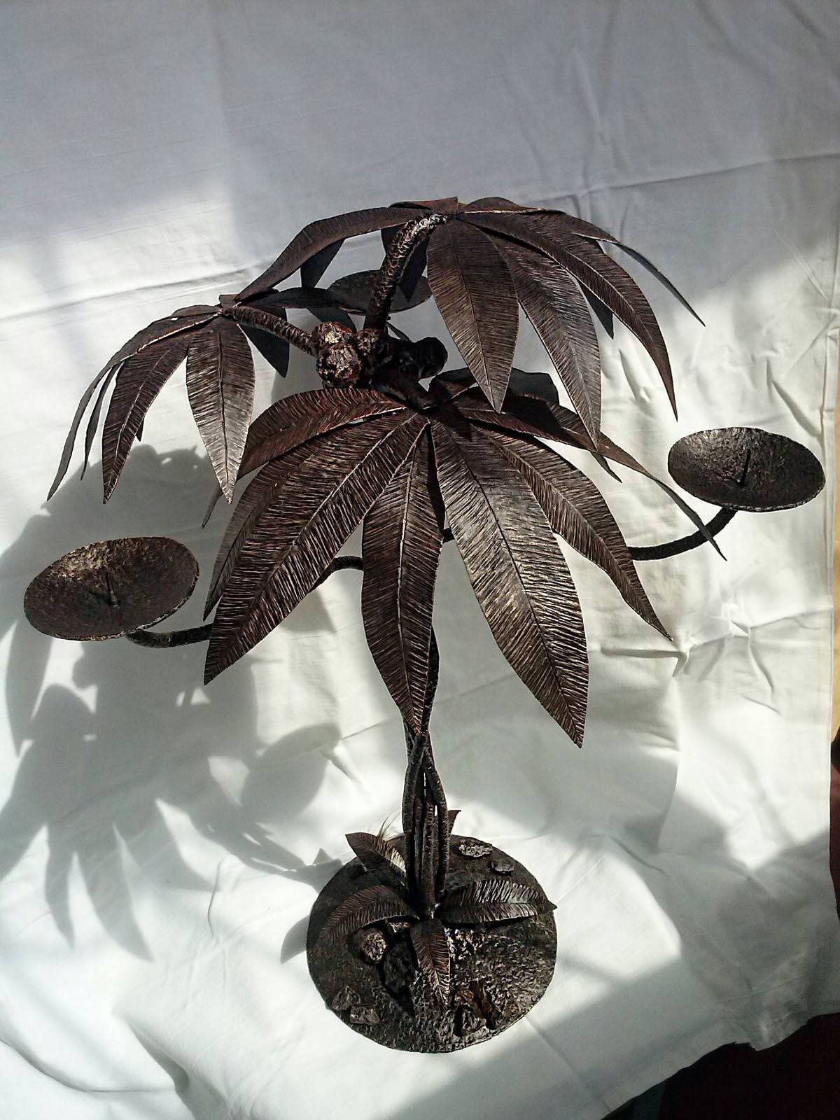 Candle holder, palm, coconut, anniversary, desert, date fruit, wedding, candle light, table lamp, wow gift, birthday, Christmas, banana,isle