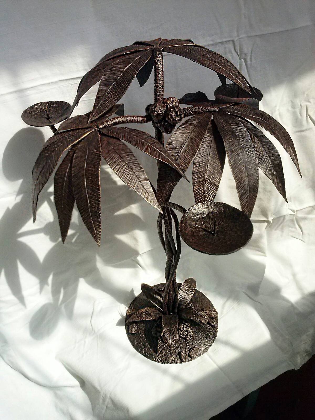 Candle holder, palm, coconut, anniversary, desert, date fruit, wedding, candle light, table lamp, wow gift, birthday, Christmas, banana,isle