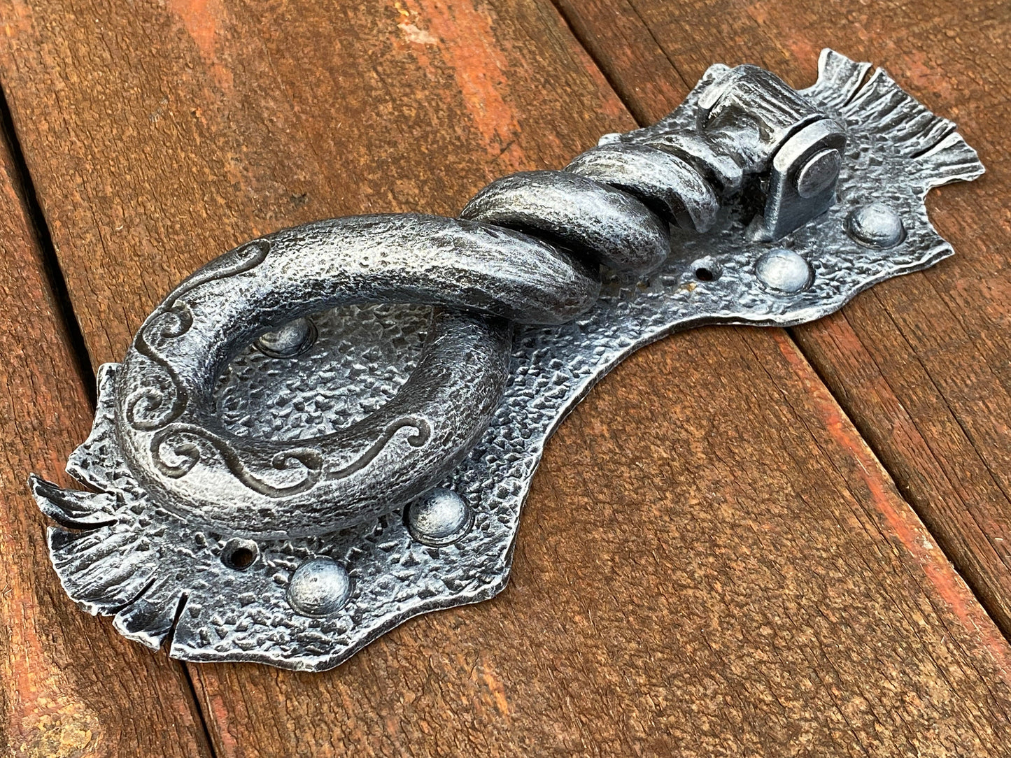 Door knocker, door handle, medieval, castle, man cave, Middle Ages, restaurant, renovation, Christmas, birthday, anniversary, runic, antique