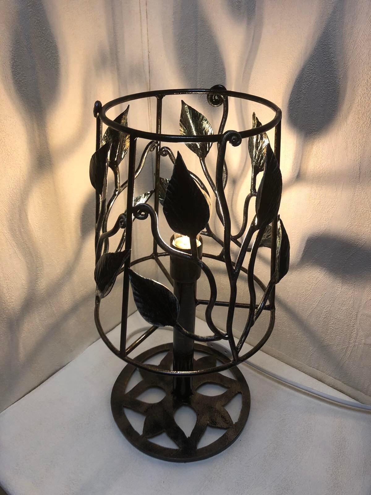 Table lamp, bedside lamp, lighting, custom lamp, night lamp, rustic, leaves, vines, forest, birthday, wedding, anniversary, bridesmai, bride