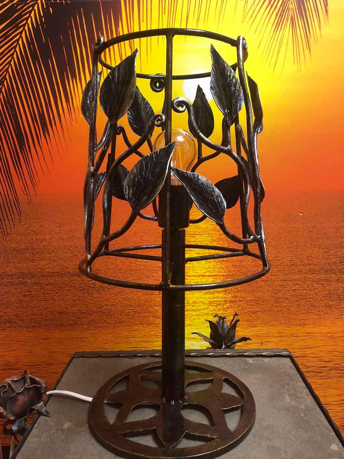 Table lamp, bedside lamp, lighting, custom lamp, night lamp, rustic, leaves, vines, forest, birthday, wedding, anniversary, bridesmai, bride