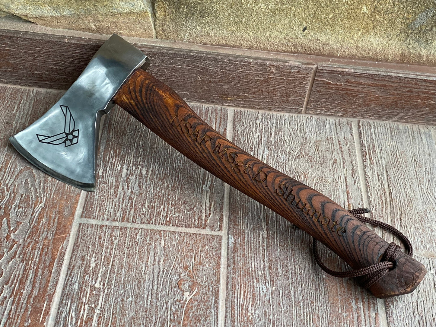 Axe with 2 logos and personalization, hatchet, axe, mens gift, birthday, anniversary, Christmas, camping, personalized gift, groomsman gift