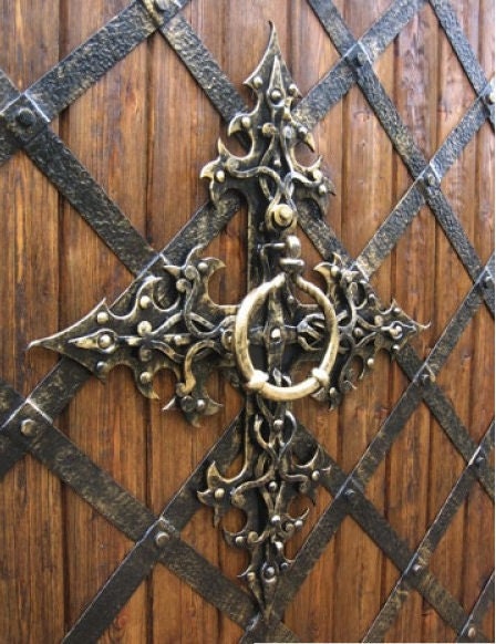 Door knocker, gate knocker, gate, medieval, door pull, renovation, Christmas, birthday, anniversary, door handle, hardware, hinges, fence