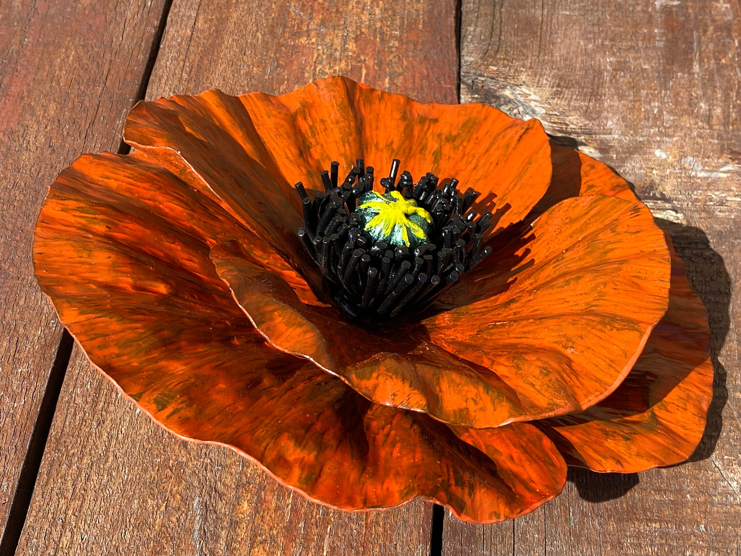 Poppy, artificial flower, bridesmaid, wreath, Christmas, birthday, wedding, anniversary, 6th anniversary, iron anniversary, iron gift, peony