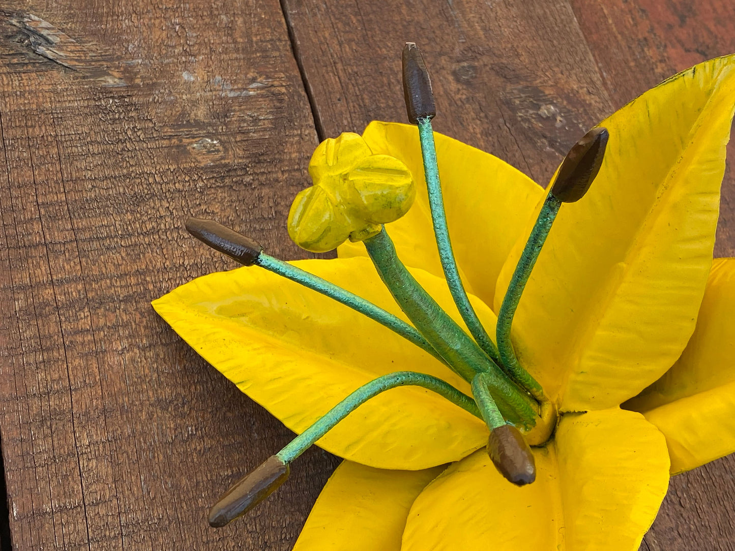 Lily, flower head, bride, hand forged flower, Christmas, Mothers Day, wedding, anniversary, birthday, 11th anniversary, silk flower, party