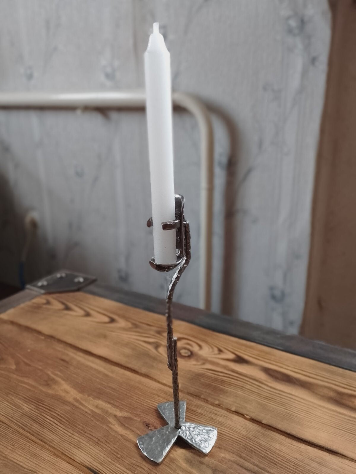 Candle holder, 6th anniversary, iron gift, steel gift, iron anniversary, wedding anniversary, lighting, wall sconce, medieval, castle,viking