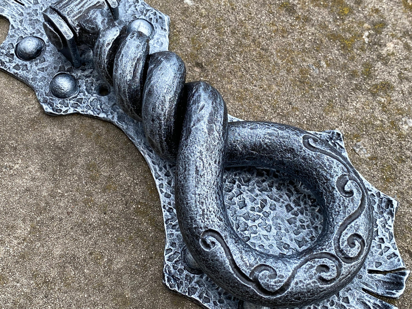 Door knocker, door handle, medieval, castle, man cave, Middle Ages, restaurant, renovation, Christmas, birthday, anniversary, runic, antique