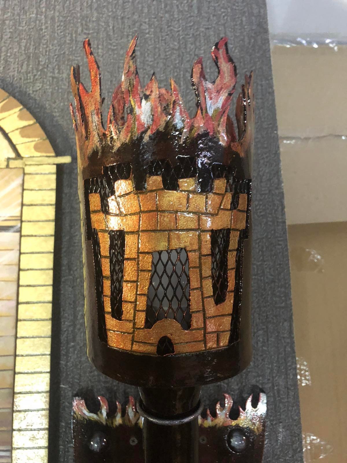 Wall sconce, torch, sword, axe, tower, viking, rustic lantern, renovation, porch lamp, torch lamp, castle decor, medieval castle,Middle Ages